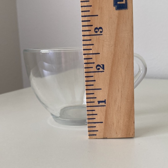 Arcoroc FRANCE set of 4 little elegant Glass Teacups Vintage Clear Glass - Picture 9 of 11